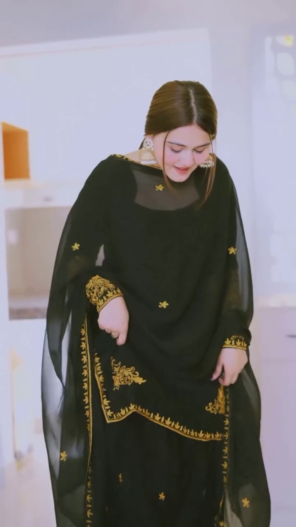 Designer Party Wear Look New Sharara Palzo With Heavy Embroidery