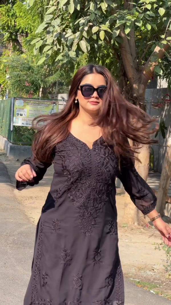 Chikankari Cotton Kurti